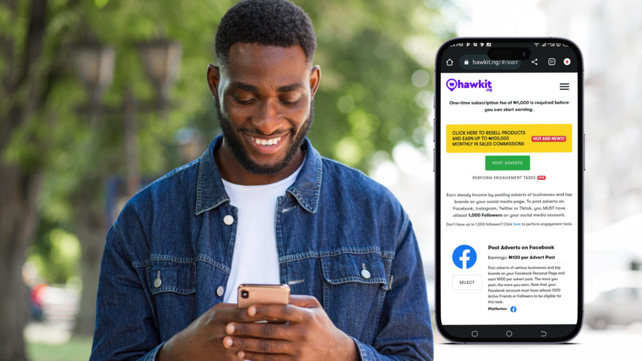 Easily earn N90,000 monthly on Hawkit using your phone with these simple steps